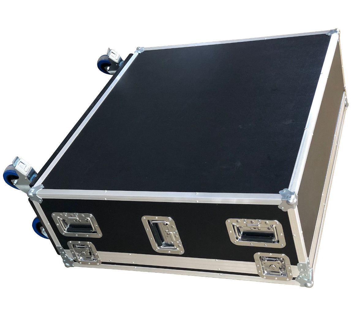 EXTREME FLIGHT CASE PER BEHRINGER WING 4 FARFALLE PER BLOCCAGGIO 6 MANIGLIE PER TRASPORTO INTERNO IN SCHIUMA + SKATE RUOTE