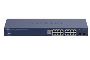 NETGEAR SWITCH 16 PORTE MANAGED GIGABIT POE+ 300W 2X1G SFP, DESKTOP/RACKMONTABILE