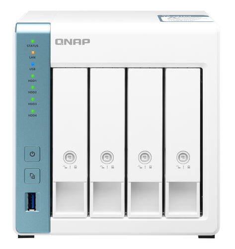 QNAP NAS TOWER 4BAY 2.5"/3.5" SSD/HDD SATA, AL314 4CORE 1.7GHz, 4GB SODIMM DDR3L (MAX 8GB)