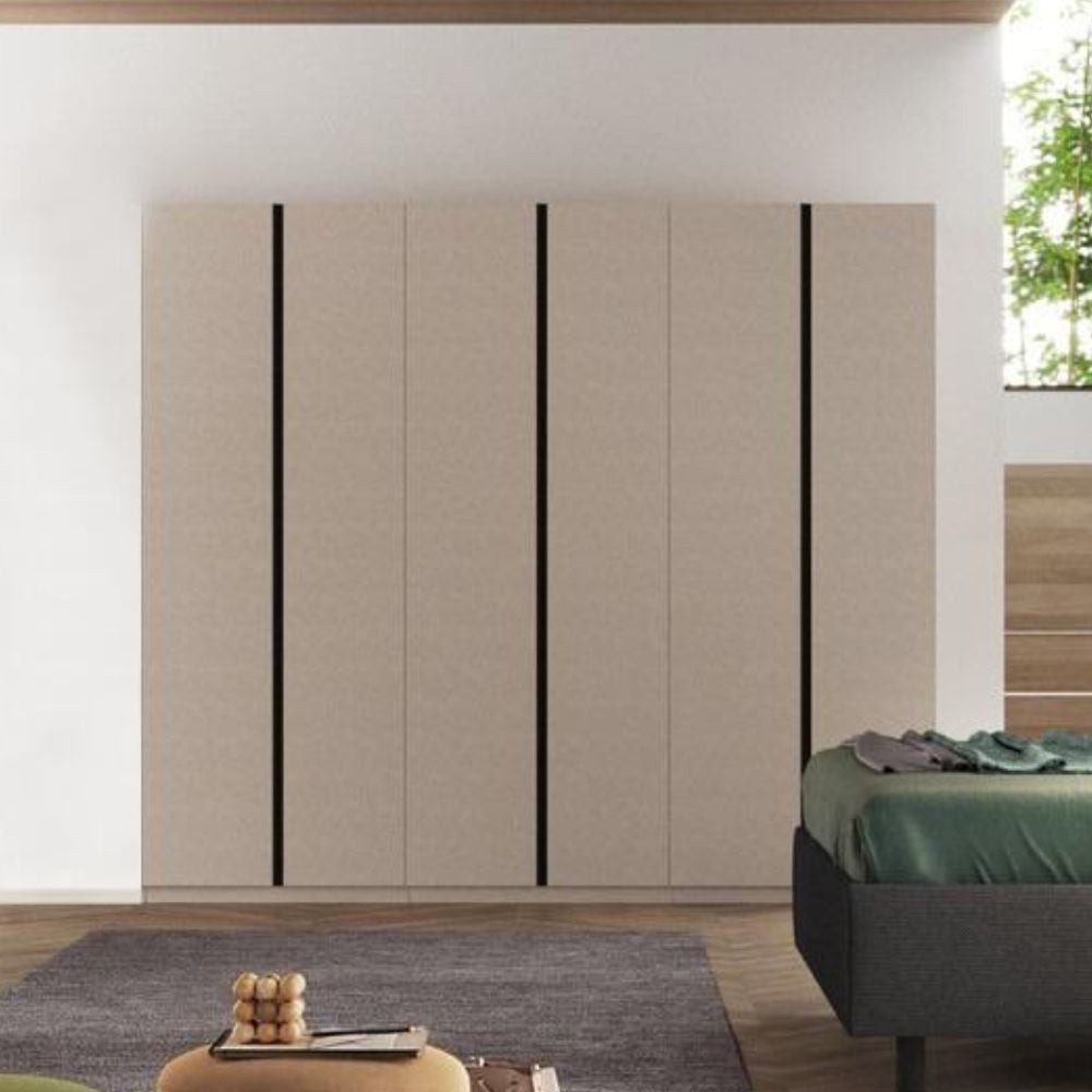 Armadio Musto 6 ante battenti colore cashmere e antracite