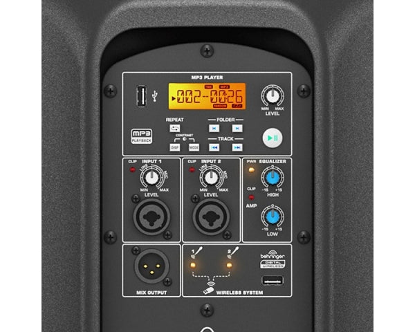 BEHRINGER B112-MP3 EUROLIVE CASSA ATTIVA 1000 WATT 12" 2 INGRESSI + LETTORE MP3 + WIRELESS READY