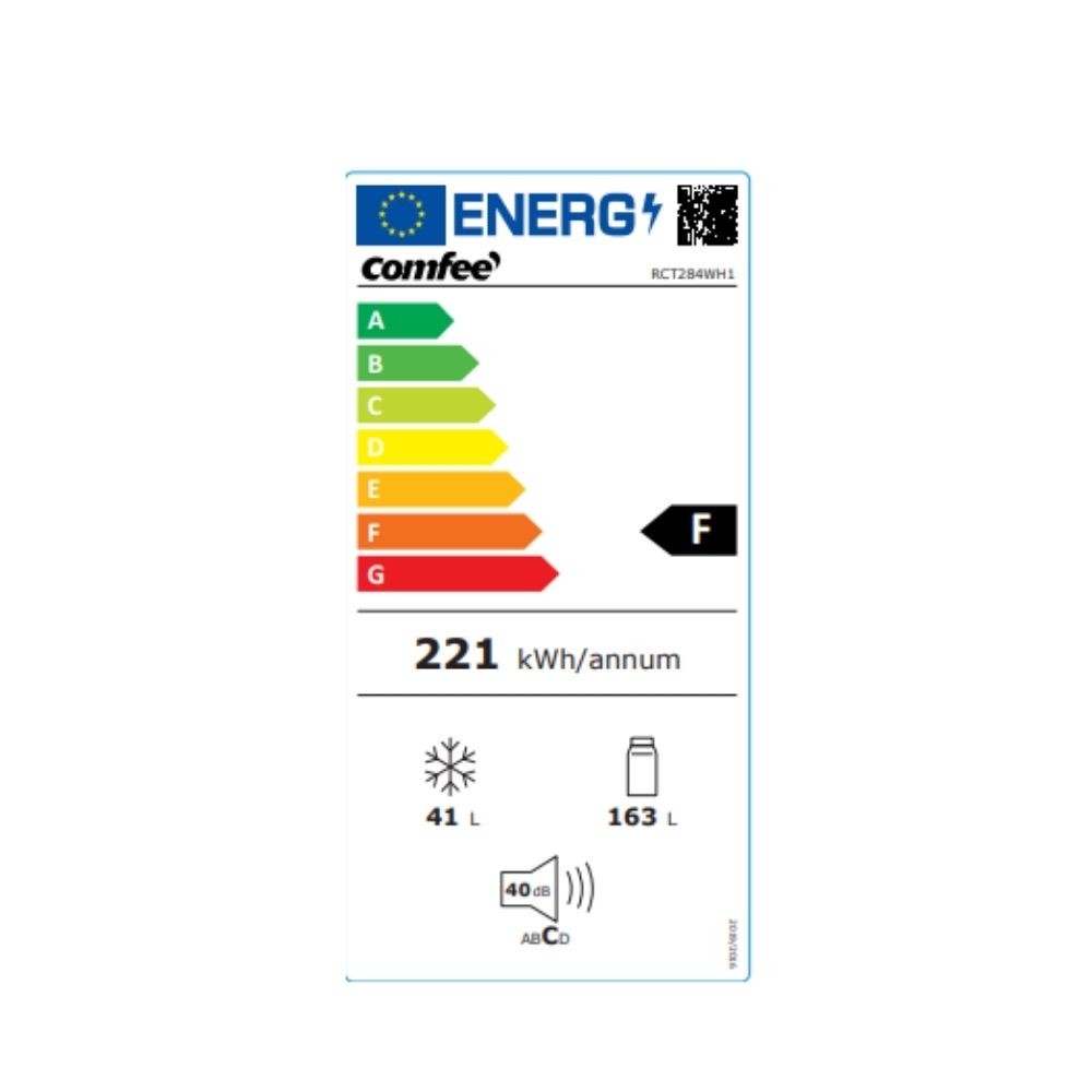 Comfee Frigorifero RCT284WH1 doppia porta 210 litri bianco