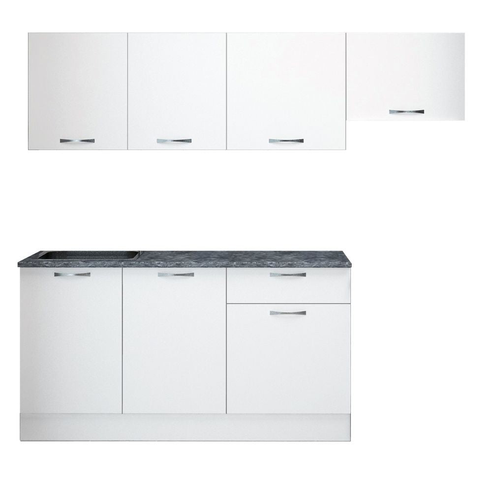 Cucina Frosinone 220 bianca con elettrodomestici