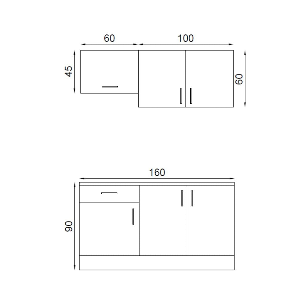 Cucina Isernia 160 rovere con elettrodomestici