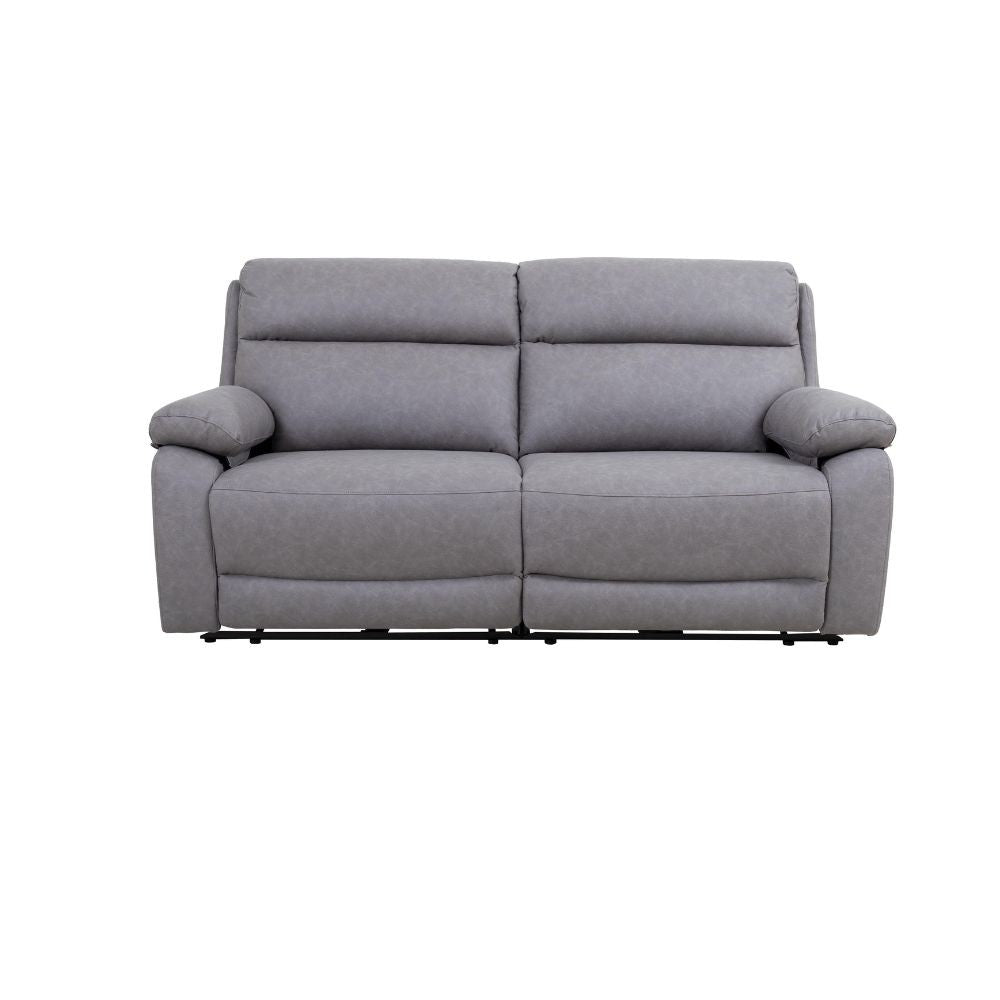 Divano 2 Posti maxi Siviglia doppio recliner elettrico nabuk light grey