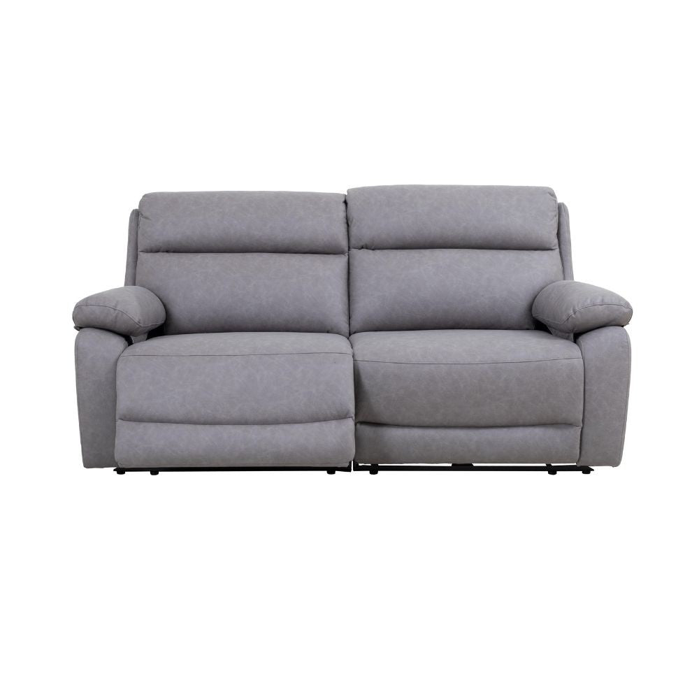 Divano 2 Posti maxi Siviglia doppio recliner elettrico nabuk light grey