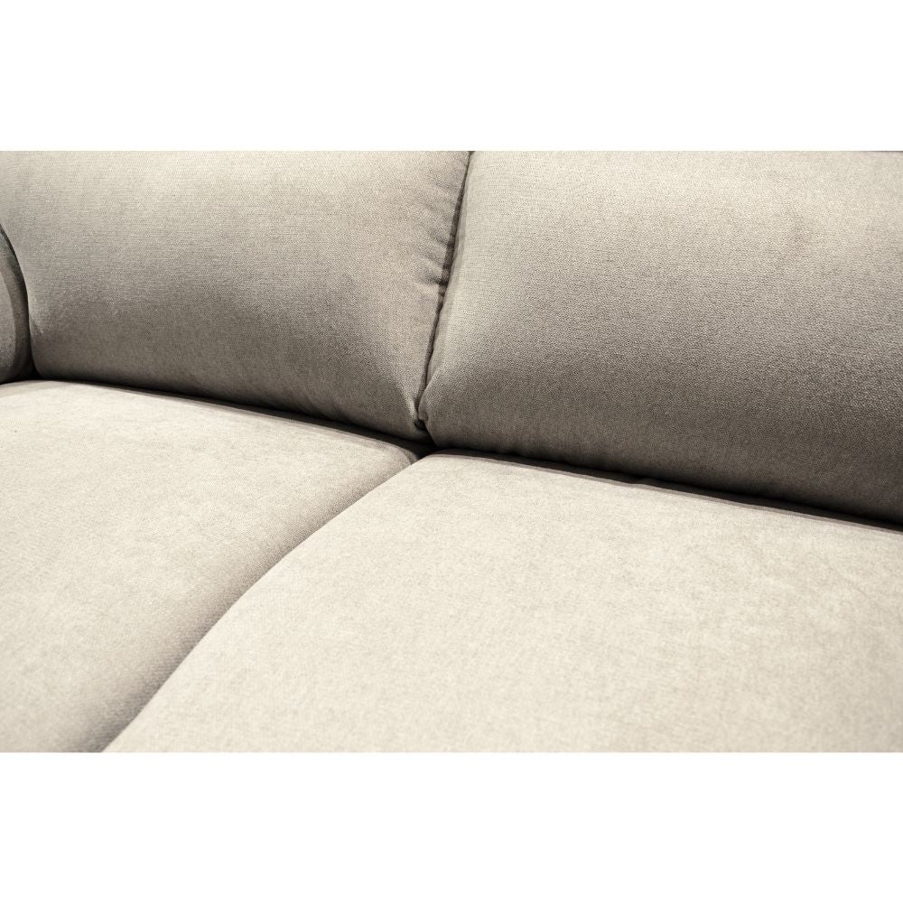 Divano Alenda 3 posti con piedini quadrati colore beige