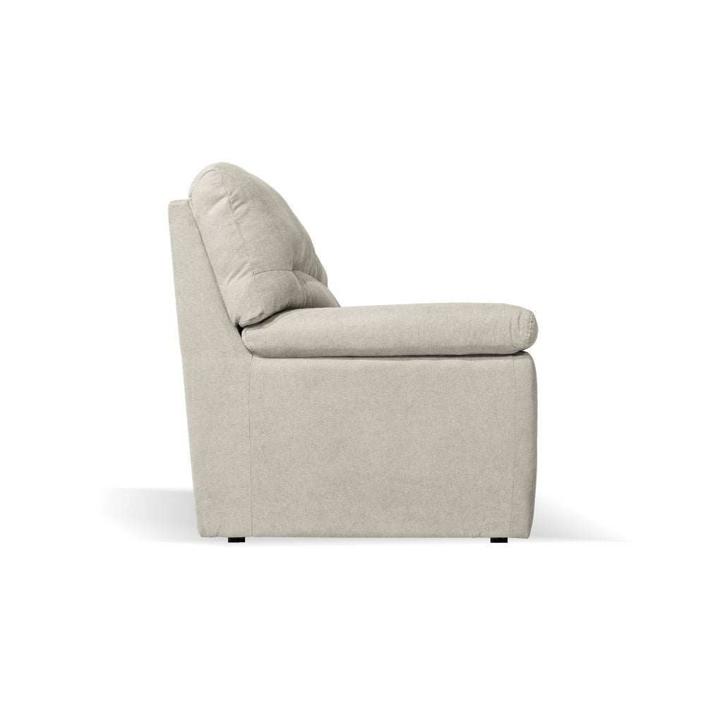 Divano Alenda 3 posti con piedini quadrati colore beige