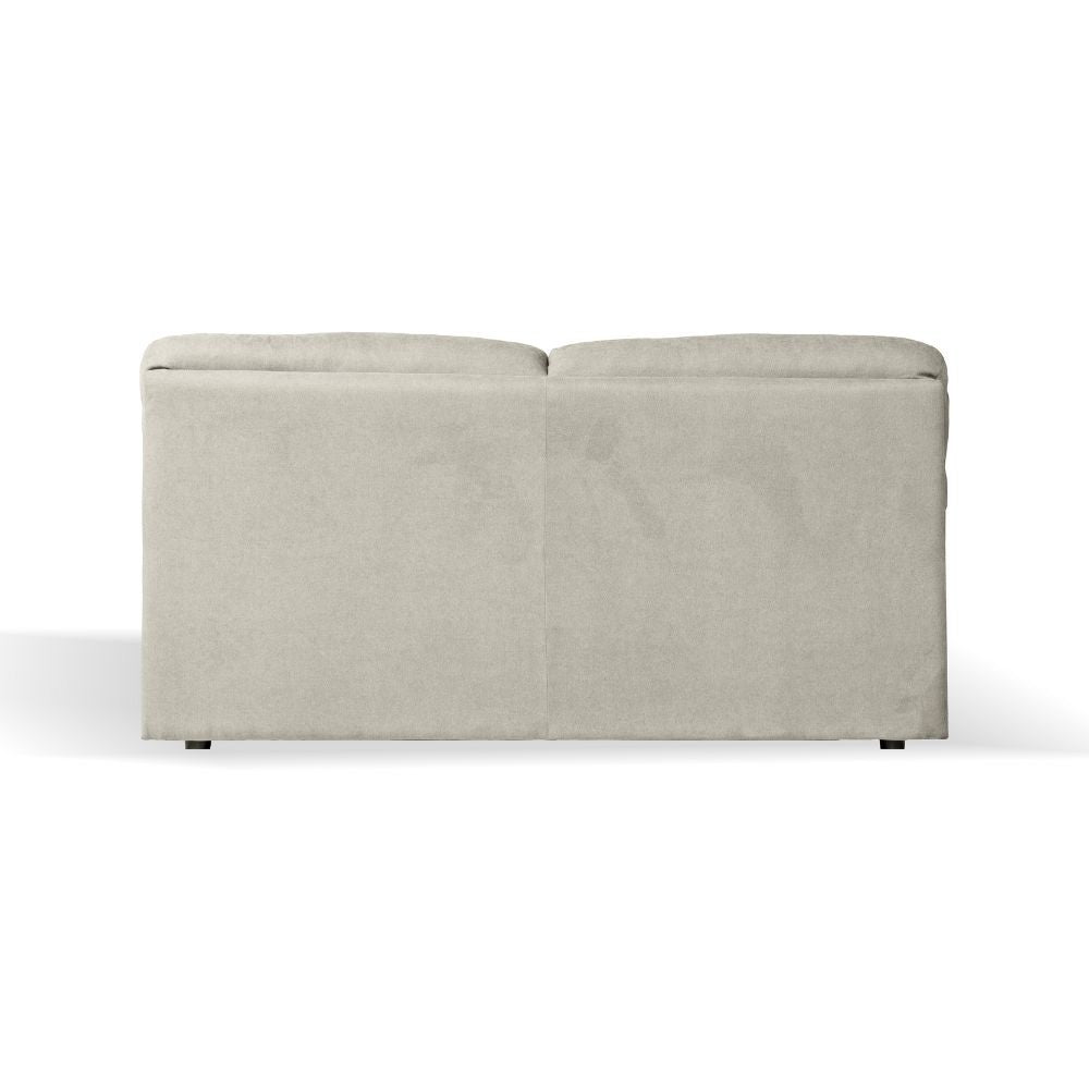 Divano Alenda 3 posti con piedini quadrati colore beige