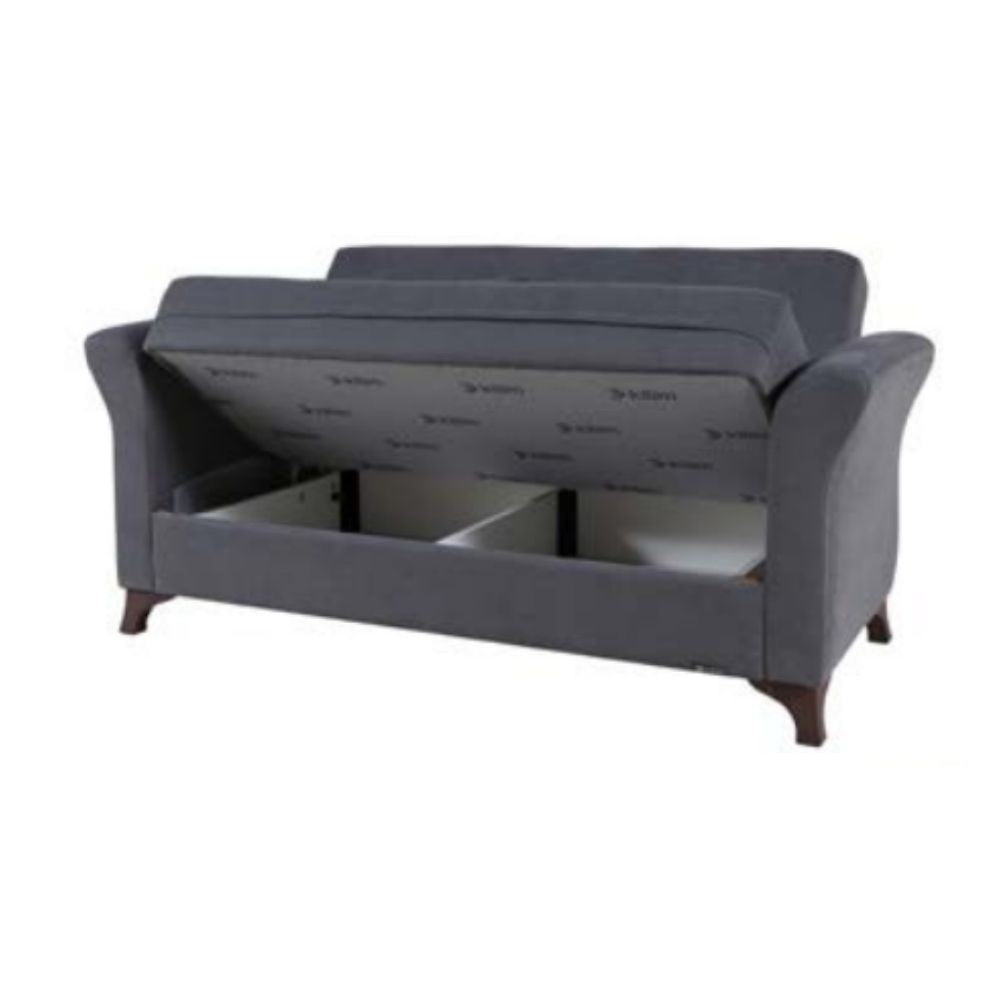 Divano Buket 2 posti letto contenitore grigio