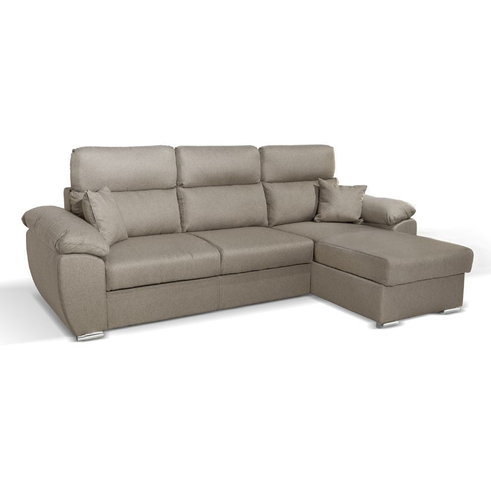 Divano Como II con penisola contenitore grigio rabbit Twist03