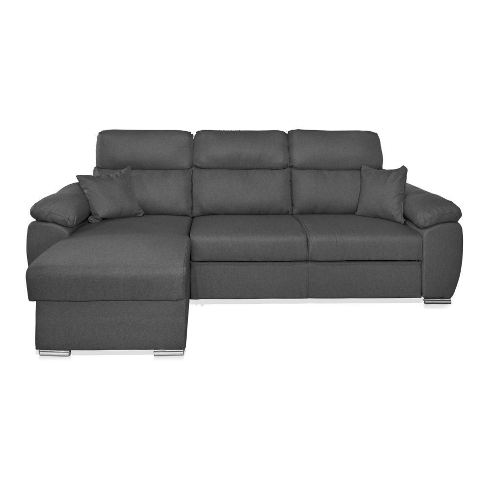 Divano Como II con penisola contenitore grigio Twist20