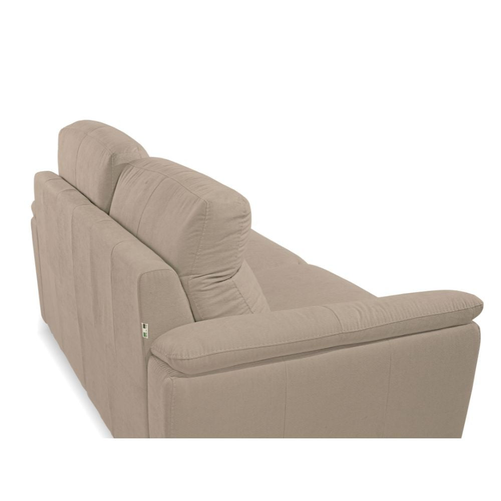 Divano Gonzaga 3 posti fisso con poggiatesta regolabili in 3 posizioni colore caribou