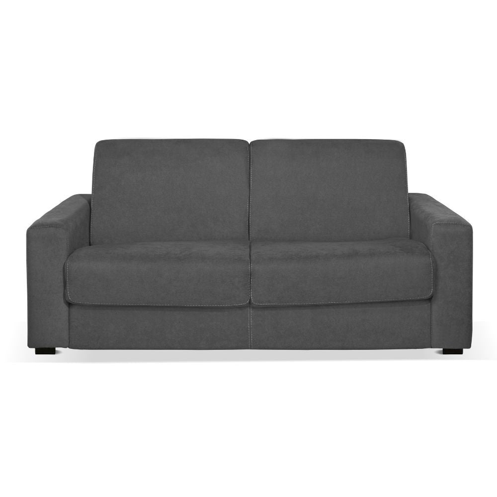 Divano letto Kriog 3 posti con braccioli squadrati gonzaga colore antracite