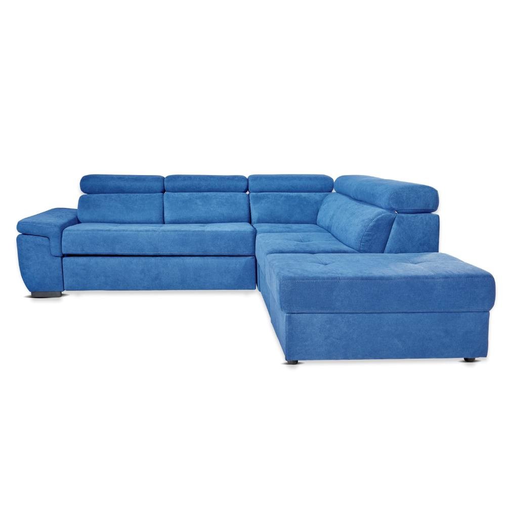 Divano letto Lughen contenitore 5 elementi reversibili colore blu oceano