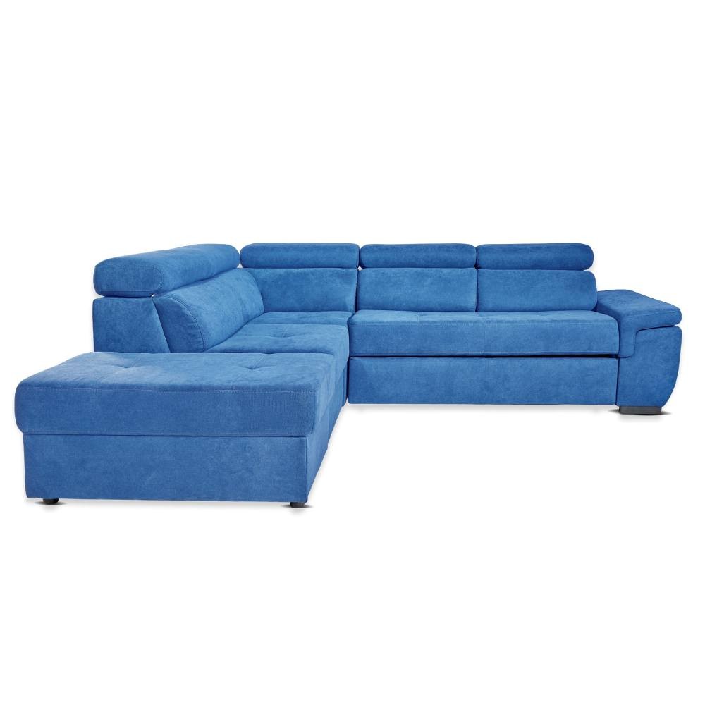 Divano letto Lughen contenitore 5 elementi reversibili colore blu oceano