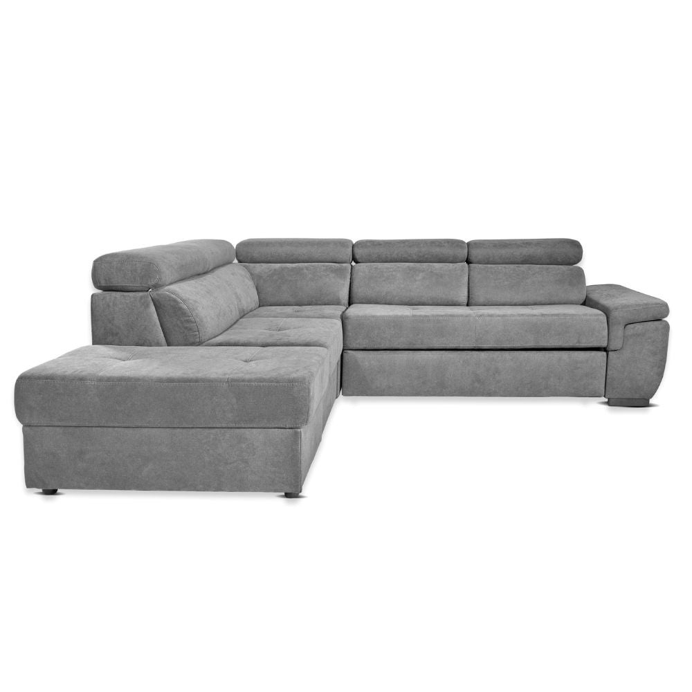 Divano letto Lughen contenitore 5 elementi reversibili colore elephant