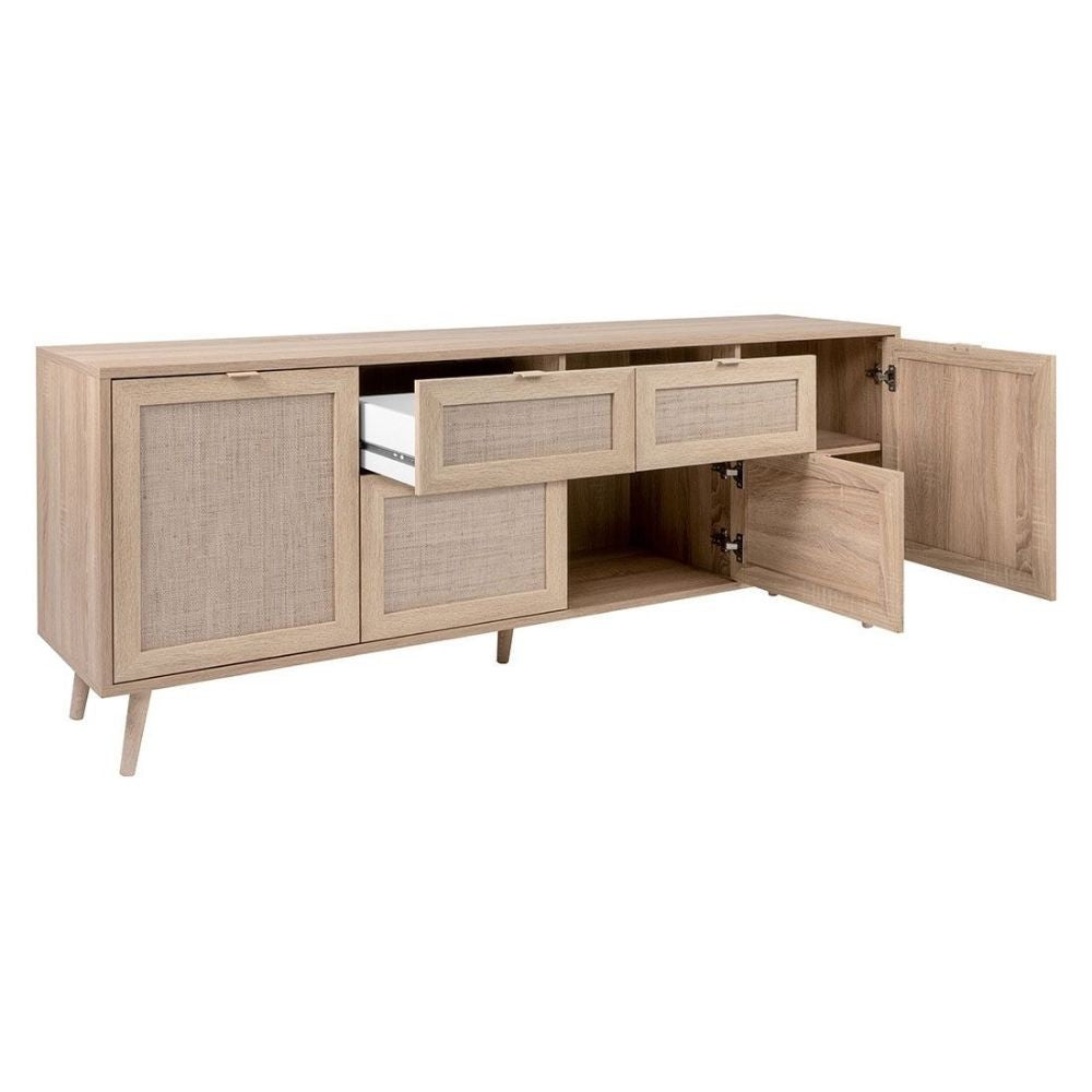 Madia Bali 51BNEW 4 ante e due cassetti effetto vimini