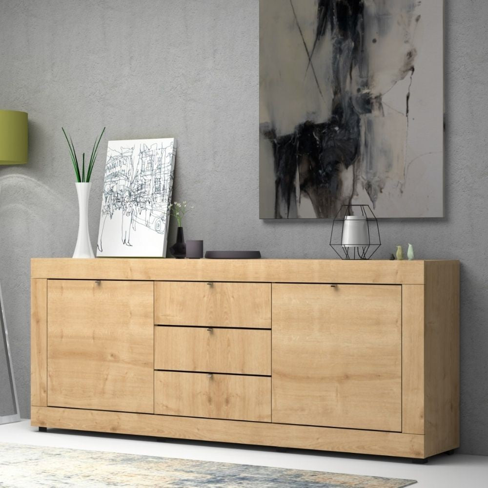 Madia Ocean 2 ante e 3 cassetti rovere 210x45x85h