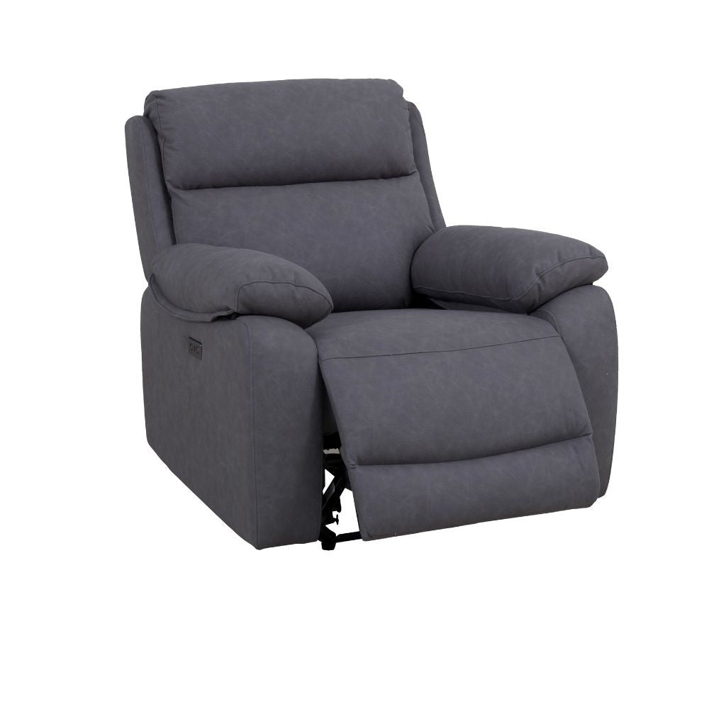 Poltrona Siviglia recliner elettrico Nabuk antracite