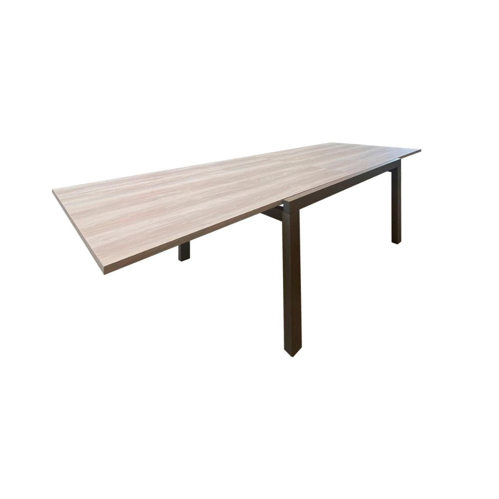 Tavolo rettangolare Korallo allungabile larice grigio e olmo 120x90x76h
