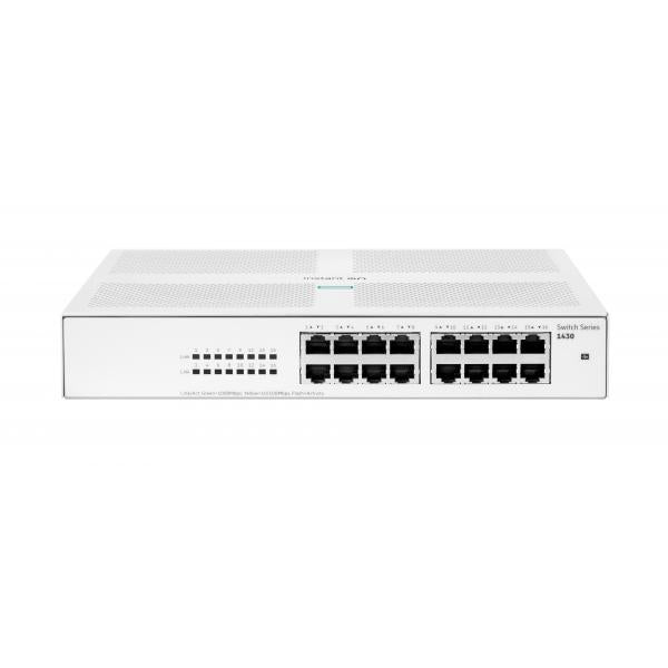 HPE Aruba Networking Networking Instant On Switch 16p Gigabit 1430 (Aruba Instant On 1430 16G - Unmanaged L2 Gigabit Ethernet - [10/100/1000] 1U White - Warranty: 12M)HpeR8R47A