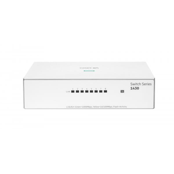 Aruba Instant On 1430 8G Class4 PoE 64W Non gestito L2 Gigabit Ethernet [10/100/1000] Supporto Power over Ethernet [PoE] Bianco (HPE Aruba Switch 1430 8G PoE 64W [4xPoE] R8R46A Aruba Instant On)HpeR8R46A
