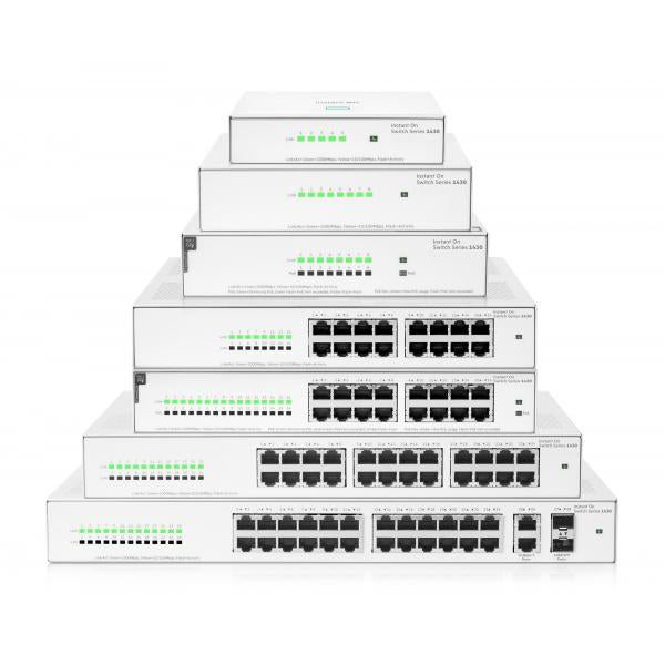 HPE Aruba Networking Networking Instant On Switch 16p Gigabit CL4 PoE 124W 1430 (HPE Aruba Networking Instant On 1430 16G Class4 PoE 124W Unmanaged L2 Gigabit Et)HpeR8R48A