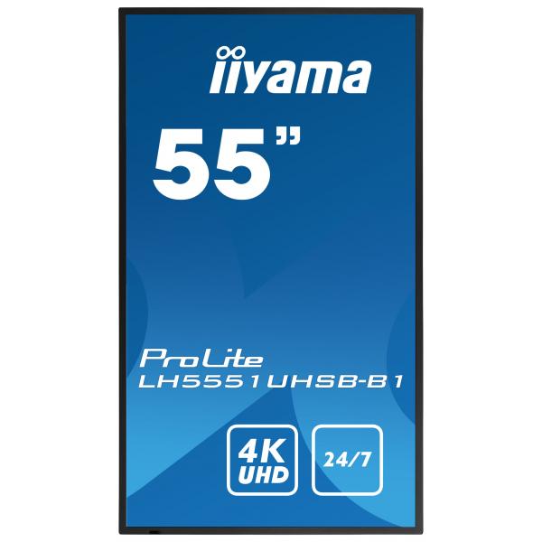 Iiyama LH5551UHSB-B1 visualizzatore di messaggi Pannello piatto interattivo 137,2 cm [54] IPS 800 cd/m 4K Ultra HD Nero 24/7 (iiyama LH5551UHSB-B1 Signage Display Interactive flat panel 137.2 cm [54'] IPS 800 cd/m 4K Ultra HD Black 24/7)Iiyama4948570...