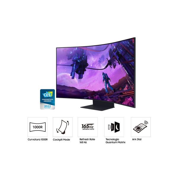 Samsung Monitor Gaming Odyssey Ark - G97NB da 55 UHD Curvo (S55BG97 MONITOR 55IN GAMING UHD - ODISSEY ARK CURVO 16:9 1MS CASSE)SamsungLS55BG970NUXEN
