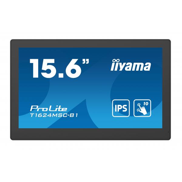 Iiyama T1624MSC-B1 Monitor PC 39,6 cm [15.6] 1920 x 1080 Pixel Full HD LED Touch screen Nero (iiyama T1624MSC-B1 Signage Display Interactive flat panel 39)IiyamaT1624MSC-B1