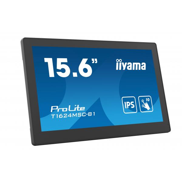 Iiyama T1624MSC-B1 Monitor PC 39,6 cm [15.6] 1920 x 1080 Pixel Full HD LED Touch screen Nero (iiyama T1624MSC-B1 Signage Display Interactive flat panel 39)IiyamaT1624MSC-B1