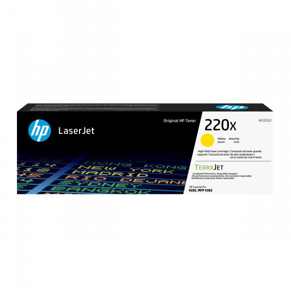 HP Cartuccia toner originale giallo LaserJet 220X (OEM HP W2202X/220X High Capacity Yellow Toner Cartridge 5.5k Pages)Hp0193808760310W2202X