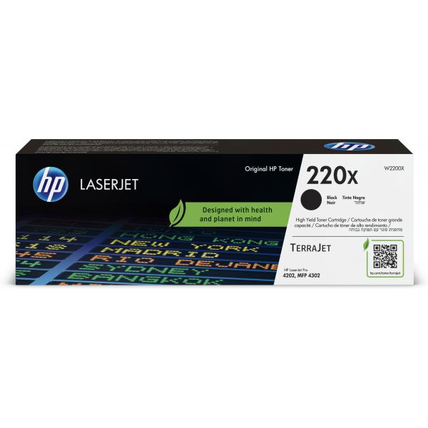HP Cartuccia toner originale nero LaserJet 220X (HP 220X BLACK ORIGINAL LASERJET TONER)Hp0193808760297W2200X