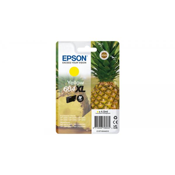 Epson 604XL cartuccia d'inchiostro 1 pz Originale Resa elevata [XL] Giallo (OEM Epson 604XL High Capacity Yellow Original Ink Cartridge C13T10H44010 350 Pages)EpsonC13T10H44010