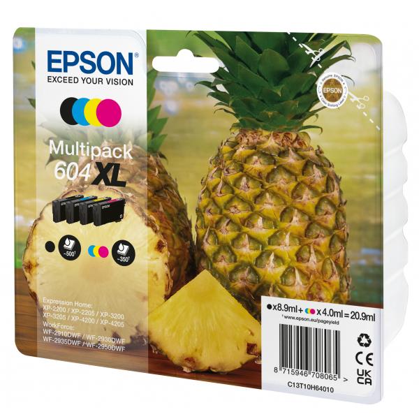 Epson 604XL cartuccia d'inchiostro 4 pz Originale Resa elevata [XL] Nero, Ciano, Magenta, Giallo (Epson 604 - 4 pakker - XL - sort, gul,)Epson8715946708072C13T10H64020