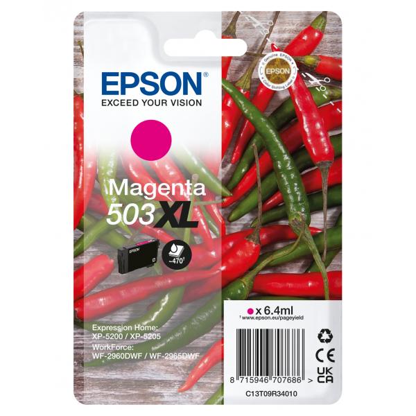 Epson 503XL cartuccia d'inchiostro 1 pz Originale Resa elevata [XL] Magenta (EPSON CHILLIE 503XL MAGENTA SINGLEPACK INK)EpsonC13T09R34010