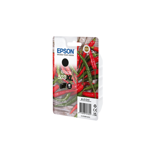 Epson 503XL cartuccia d'inchiostro 1 pz Originale Resa elevata [XL] Nero (EPSON CHILLIE 503XL BLACK INK SINGLEPACK INK)EpsonC13T09R14010