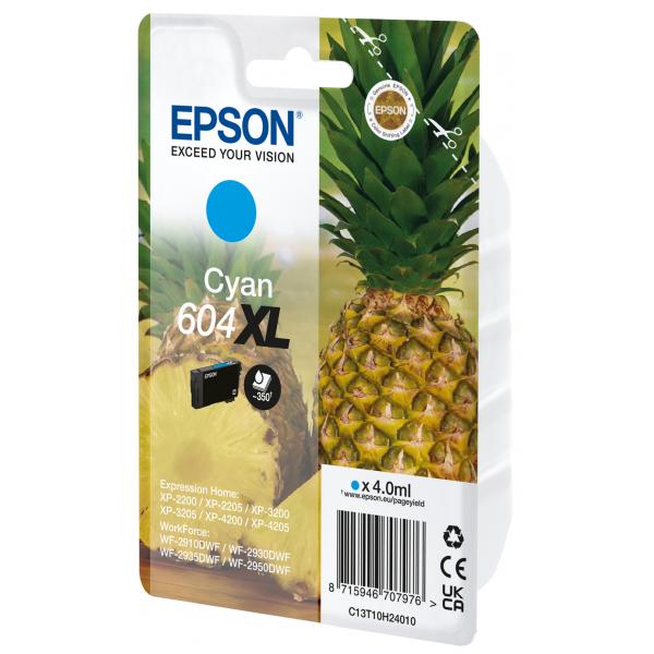 Epson 604XL cartuccia d'inchiostro 1 pz Originale Resa elevata [XL] Ciano (Epson 604XL - cyan - original - bl?kpa)Epson8715946707983C13T10H24020