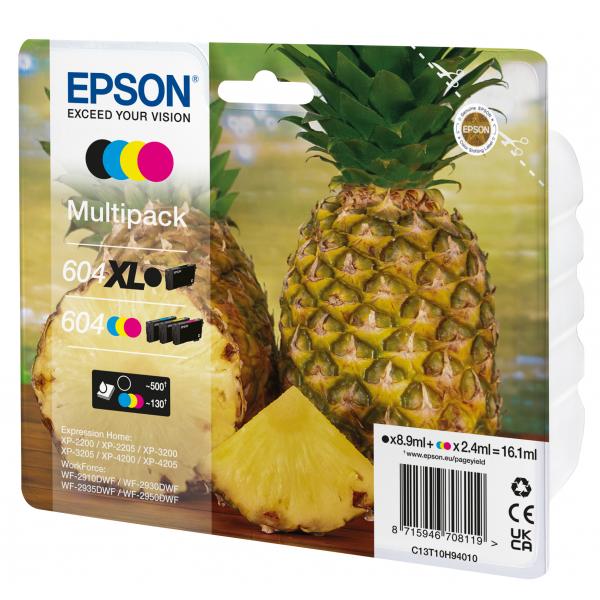 Epson Multipack 4-colours 604 XL Black/Std. CMY (MULTIPACK 4-COLOURS 604 XL - BLACK/STD. CMY)EpsonC13T10H94010
