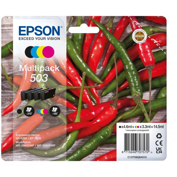 Epson 503 cartuccia d'inchiostro 4 pz Originale Resa standard Nero, Ciano, Magenta, Giallo (EPSON CHILLIE 503 MULTIPACK 4 MULTIPACK INK)EpsonC13T09Q64010
