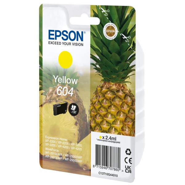 Epson 604 cartuccia d'inchiostro 1 pz Originale Resa standard Giallo (Ink/604 603 Starfish 2.4ml YL SEC)Epson8715946707877C13T10G44020