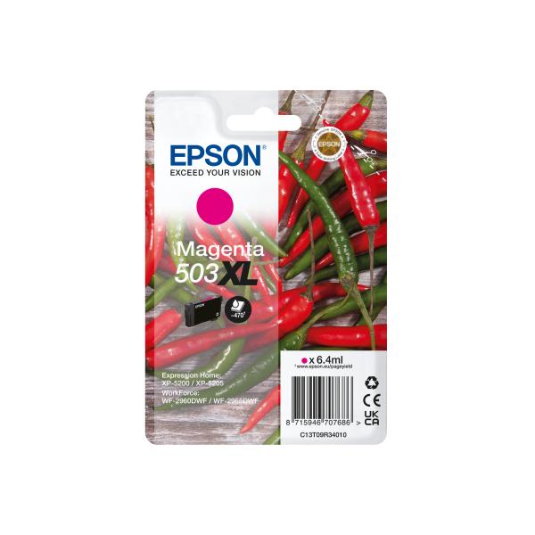 Epson 503XL cartuccia d'inchiostro 1 pz Originale Resa elevata [XL] Magenta (Epson 503XL - 6.4 ml - XL - magenta - originale - blister con radiofrequenza / allarme acustico - cartuccia d'inchiostro - per Expression Home XP-5200, XP-5205, WorkForce WF...