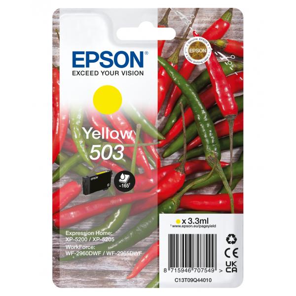 Epson 503 cartuccia d'inchiostro 1 pz Originale Resa standard Giallo (EPSON CHILLIE 503 YELLOW INK SINGLEPACK INK)EpsonC13T09Q44010