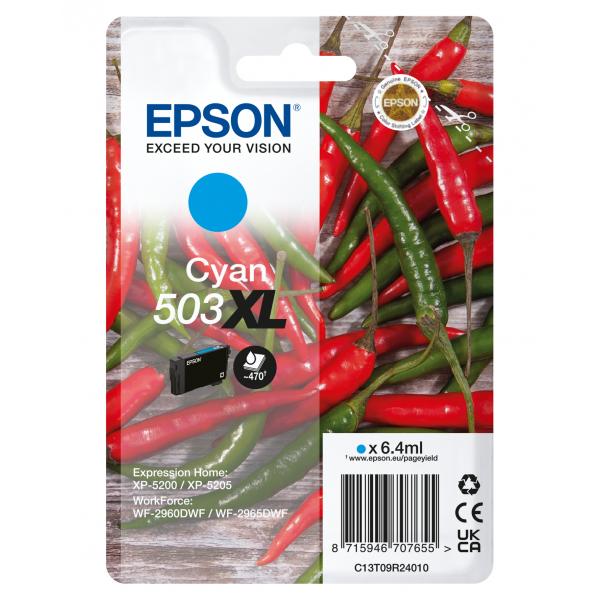 Epson 503XL cartuccia d'inchiostro 1 pz Originale Resa elevata [XL] Ciano (SINGLEPACK CYAN 503XL INK)EpsonC13T09R24010