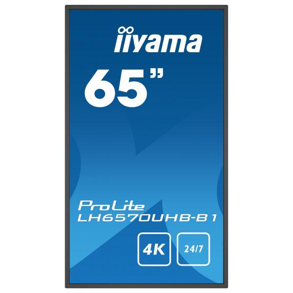 Iiyama LH6570UHB-B1 visualizzatore di messaggi Pannello piatto per segnaletica digitale 163,8 cm [64.5] VA 700 cd/m 4K Ultra HD Nero Processore integrato Android 9.0 24/7 (iiyama LH6570UHB-B1 Signage Display Digital signage flat panel 163.8 cm [64.5'...