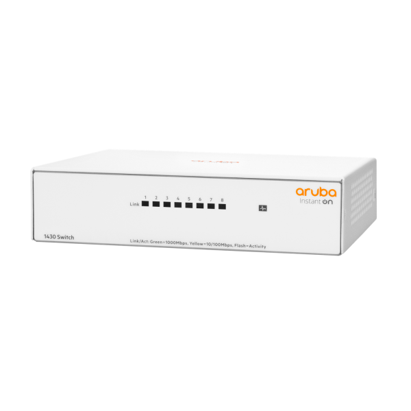 HPE Aruba Networking Aruba Instant On 1430 8G Non gestito L2 Gigabit Ethernet [10/100/1000] Bianco (ARUBA ION 1430 8G SWITCH - )Hpe0190017601625R8R45A#ACC