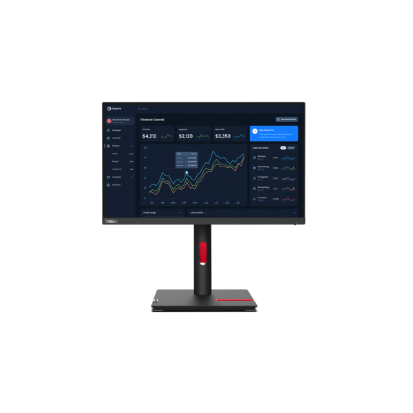 Lenovo ThinkVision T22i-30 Monitor PC 54,6 cm [21.5] 1920 x 1080 Pixel Full HD LED Nero (Lenovo ThinkVision T22i-30 - LED monitor - 21.5 - 1920 x 1080 Full HD [1080p] @ 60 Hz - IPS - 250 cd/m - 1000:1 - 4 ms - HDMI, VGA, DisplayPort - raven black)Len...