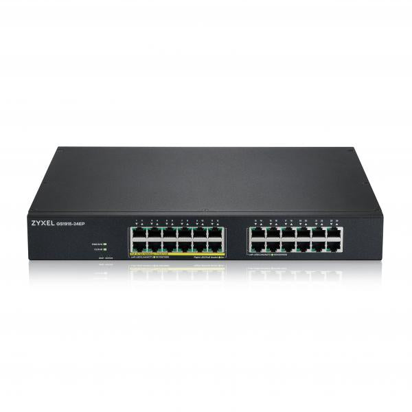 Zyxel GS1915-24EP Gestito L2 Gigabit Ethernet [10/100/1000] Supporto Power over Ethernet [PoE] 1U Nero (GS1915-24EP 24-PORT GBE 12 PORT - POE 130 WATT 802.3AT RACKMOUNT F)Zyxel4718937626830GS1915-24EP-GB0101F