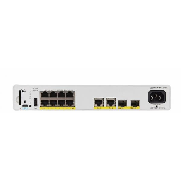 Cisco Catalyst C9200CX-8P-2X2G-E switch di rete Gestito L2/L3 Gigabit Ethernet [10/100/1000] Supporto Power over Ethernet [PoE] Grigio (Catalyst 9000 Compact Switch 8 port PoE+ 240W Essentials)Cisco0889728447164C9200CX-8P-2X2G-E